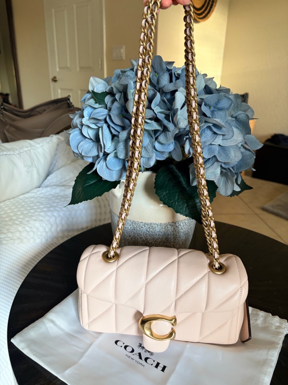Coach Quilted tabby 20 soft pink/cream - Picture 2 of 6